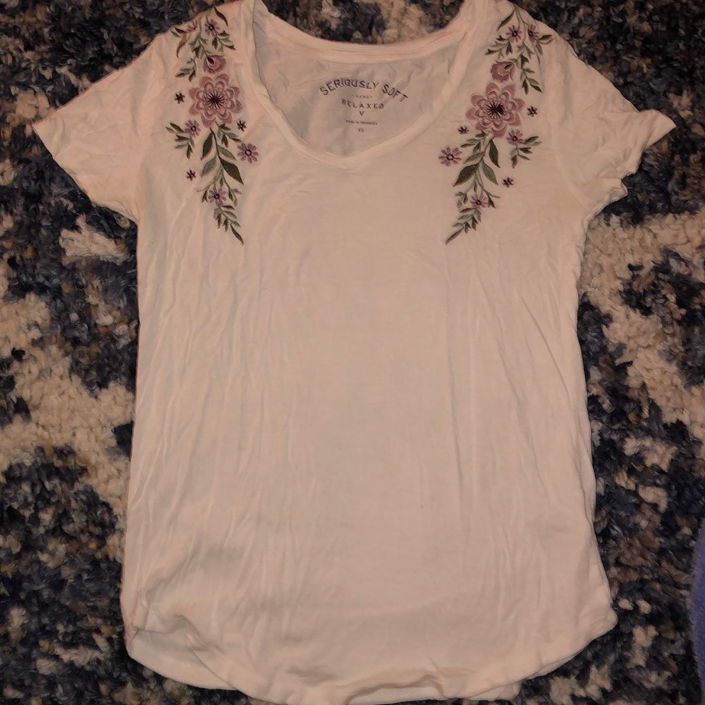 White floral shirt